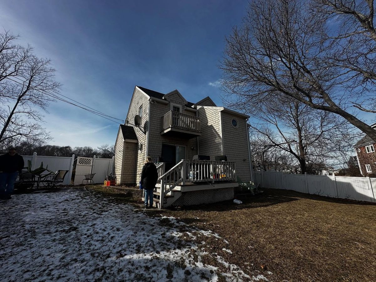 Back left corner of the house before the re-side